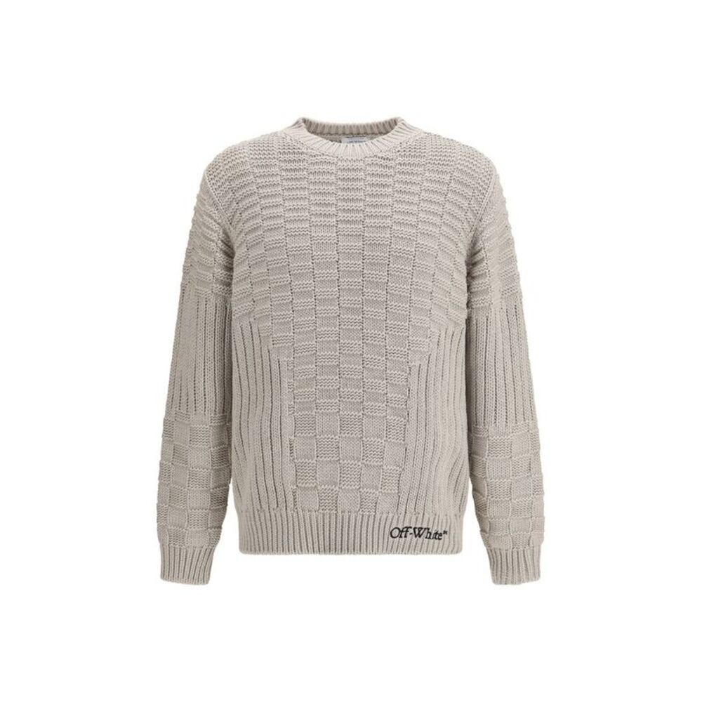 Off-White Beige Cotton Men's Sweatshirt